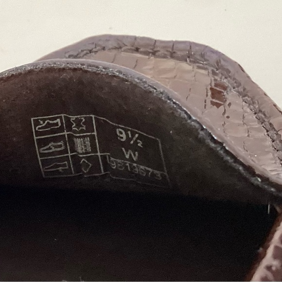 SAS Brown Croc Embossed Patent Leather Simplify Tripad Slip On Loafer EUC 9.5 W - Picture 10 of 10